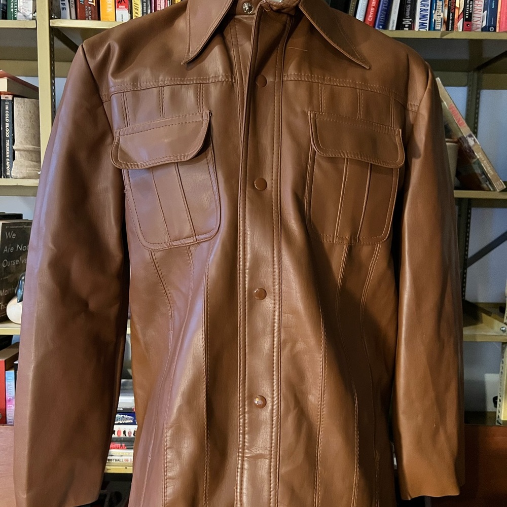 Vintage nylon “leather” jacket